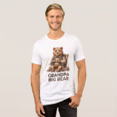 Opa Big Bear Trendy Ontwerp Tri-Blend Shirt (Voorkant volledig)