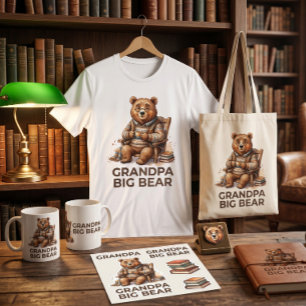 Opa Big Bear Trendy Ontwerp Tri-Blend Shirt