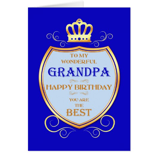 Opa Birthday met Shield (Voorkant)