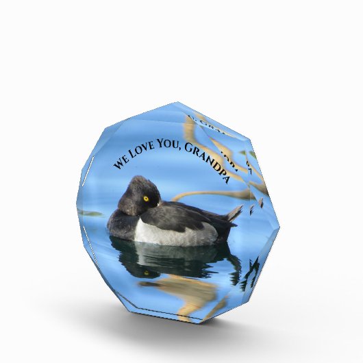 Opa Black White Duck Photo Reflection Natuur Fotoblokken (Rechts)