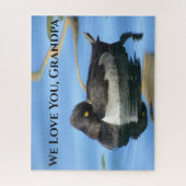 Opa Black White Duck Photo Reflection Natuur Legpuzzel (Verticaal)