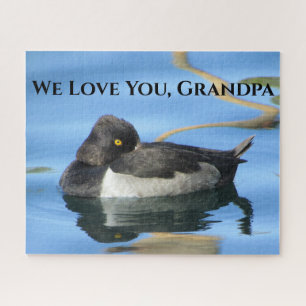 Opa Black White Duck Photo Reflection Natuur Legpuzzel