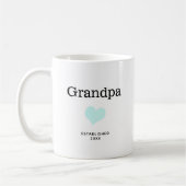 Opa, blauw hart, Single Photo Custom Koffiemok (Links)