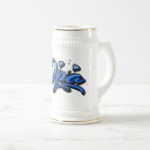 Opa blue Heart Graffiti Bierkrug Krug Bierpul (Voorkant rechts)