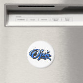 Opa blue Heart Graffiti Magnet (Insitu (Vaatwasser))