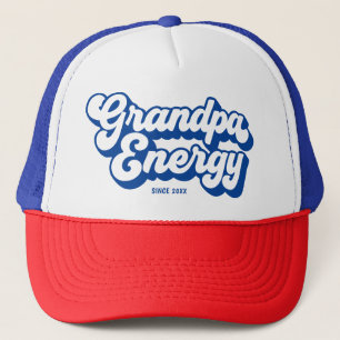 Opa Blue Retro Energie Sinds Jaar Design Trucker Pet