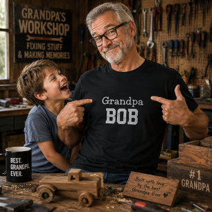 Opa Bob Gepersonaliseerde Naam Grappig Verjaardags T-shirt