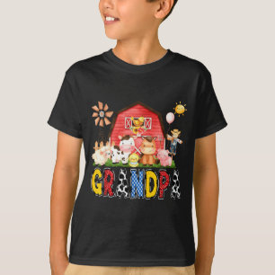 Opa Boerderij Koe Verjaardagsjongen Matching Famil T-shirt