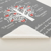 Opa Boom (hart) Wit/grijs 10 Namen en data Sherpa Deken (3/4)