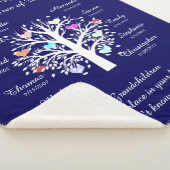 Opa Boom (hart) Wit/Navy 10 Namen & Data Sherpa Deken (3/4)