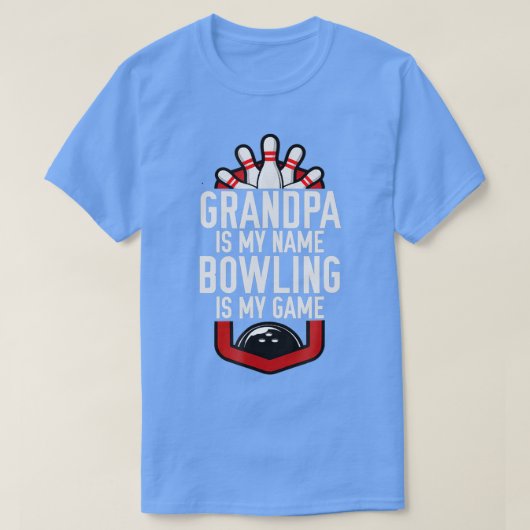 Opa Bowling Bowling Grandpa T T-shirt (Design voorkant)