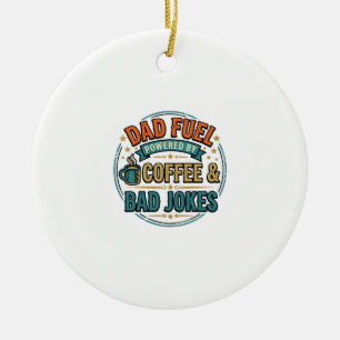 Opa brandstof koffie en slechte grappen vintage sh keramisch ornament