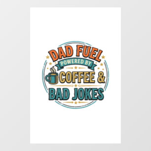 Opa brandstof koffie en slechte grappen vintage sh raamsticker