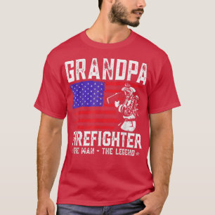 opa brandweerman het Man de Legend American fl T-shirt