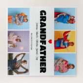 Opa cadeau 6 Fotocollage Vaderdag Gift Legpuzzel (Horizontaal)