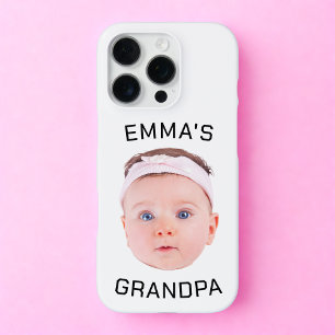 Opa cadeau, Aangepast babygezicht, fotocadeau iPhone 16 Pro Hoesje