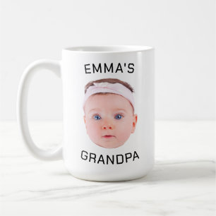 Opa Cadeau Mok, Aangepaste Baby Gezicht, Foto Cade Koffiemok