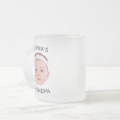 Opa Cadeau Mok, Aangepaste Baby Gezicht, Foto Cade Matglas Koffiemok (Voorkant links)