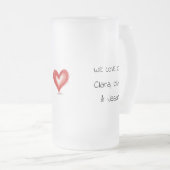 Opa-cadeau van achterkleinkinderen, matglas bierpul (Voorkant rechts)