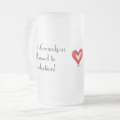 Opa-cadeau van achterkleinkinderen, matglas bierpul (Voorkant links)