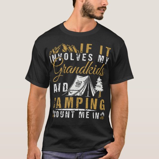 Opa Camping Campen geweldige mode T-shirt (Voorkant)