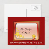 Opa-certificaatansichtkaart (Personaliseer) Briefkaart (Voorkant / Achterkant)