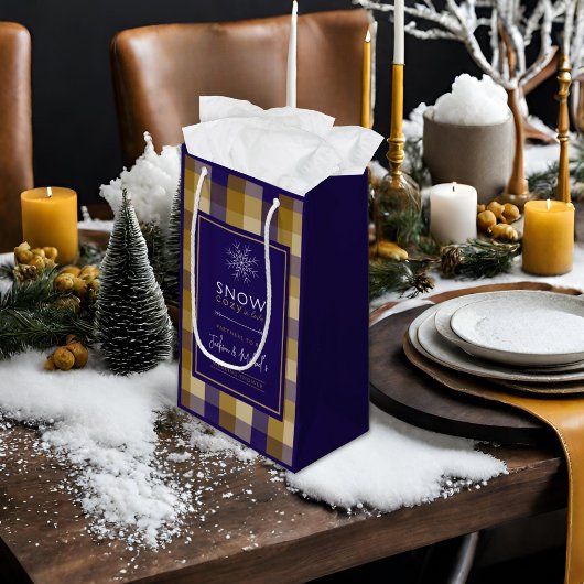 Opa chic geruite sneeuw warme winter bruiloftsdouc klein cadeauzakje