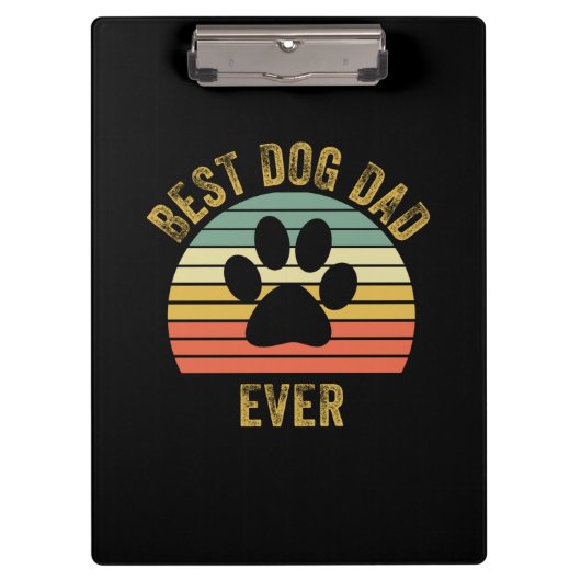 Opa citaten | Beste hond papa ooit Klembord (Voorkant)