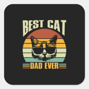 Opa citaten Beste kattenvader ooit Vierkante Sticker