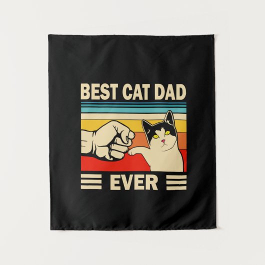 Opa citaten | Beste kattenvader ooit Wandkleed (Voorkant)