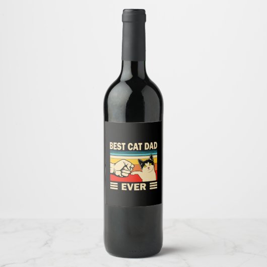 Opa citaten | Beste kattenvader ooit Wijn Etiket (Voorkant)