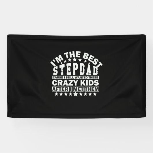 Opa citaten | Ik ben de beste stiefvader Spandoek (Horizontaal)