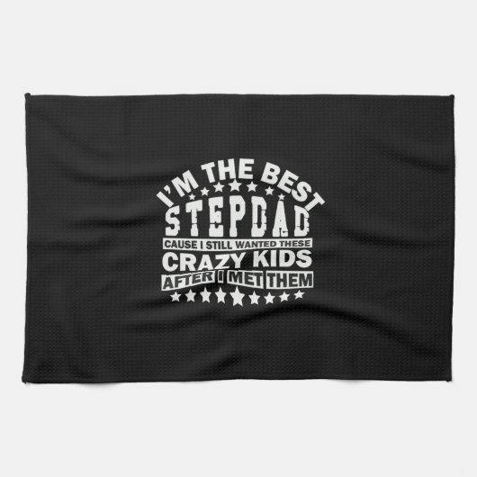 Opa citaten | Ik ben de beste stiefvader Theedoek (Horizontaal)