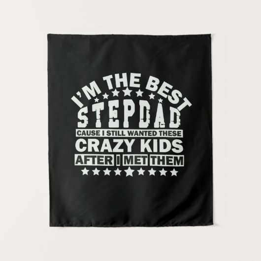 Opa citaten | Ik ben de beste stiefvader Wandkleed (Voorkant)
