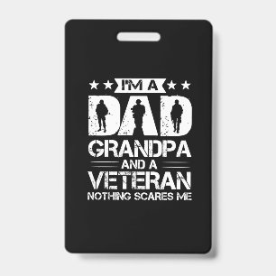 Opa citaten Ik ben een vader en een veteraan Badge