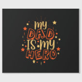 Opa citaten | Mijn vader is mijn held Cadeaupapier (Vlak)