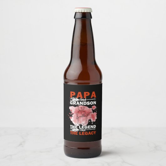 Opa citaten | Opa en kleinzoon Bier Etiket (Voorkant)