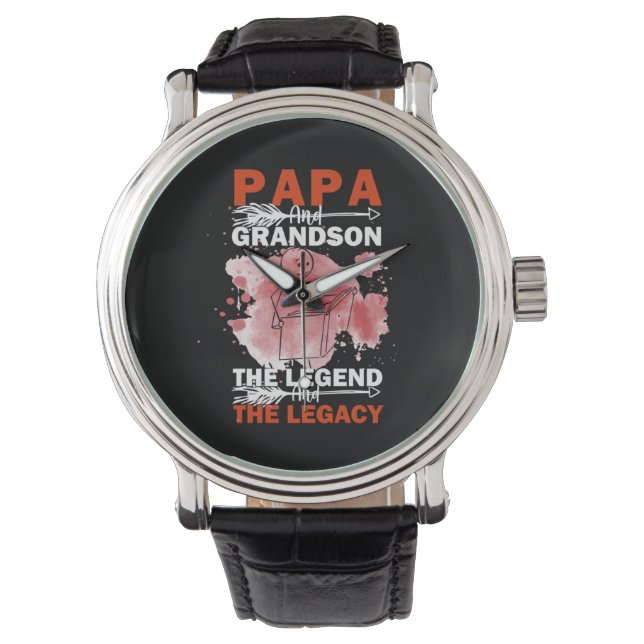 Opa citaten | Opa en kleinzoon Horloge (Voorkant)