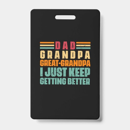 Opa citaten | Vader geweldige opa Badge (Voorzijde)