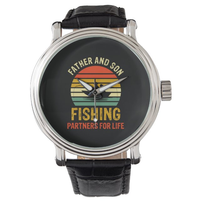 Opa citeert vader en zoon als vispartner horloge (Voorkant)