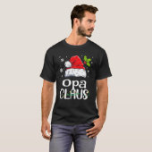 Opa Claus Funny Grandma Santa Pajamas Kerstmis T-shirt (Voorkant volledig)