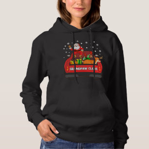 Opa Claus Rode Vrachtwagen Santa Rendier Elf Hoodie