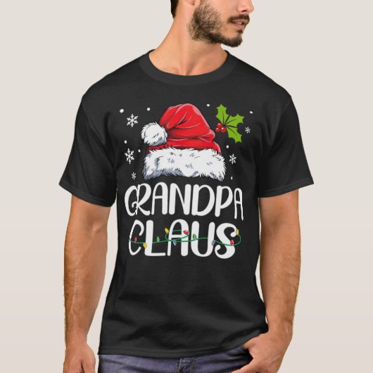 Opa Claus Santa Funny Kerstmis Pajama homobud T-shirt (Voorkant)