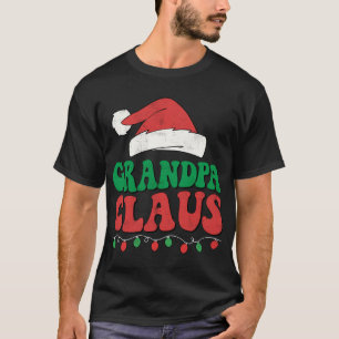 Opa Claus Sinterklaas Kerstmis Lichten Familie Mat T-shirt