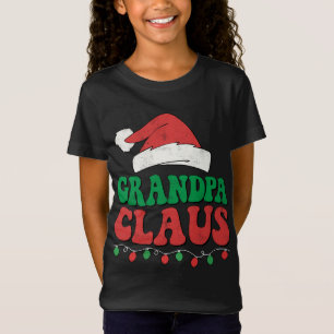 Opa Claus Sinterklaas Kerstmis Lichten Familie Mat T-shirt