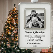 Opa Custom Foto Keepsake Gift ingelijst Ornament