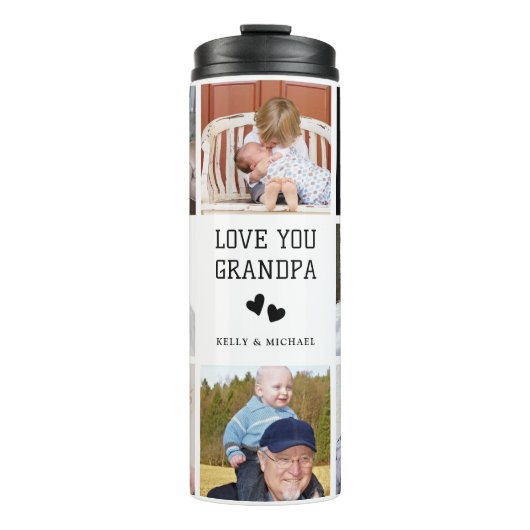 Opa Custom Photo Collage Thermal Tumbler Thermosbeker (Voorkant)