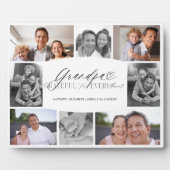 Opa dankbaar voor elk moment fotocollage fotoplaat (Voorkant)