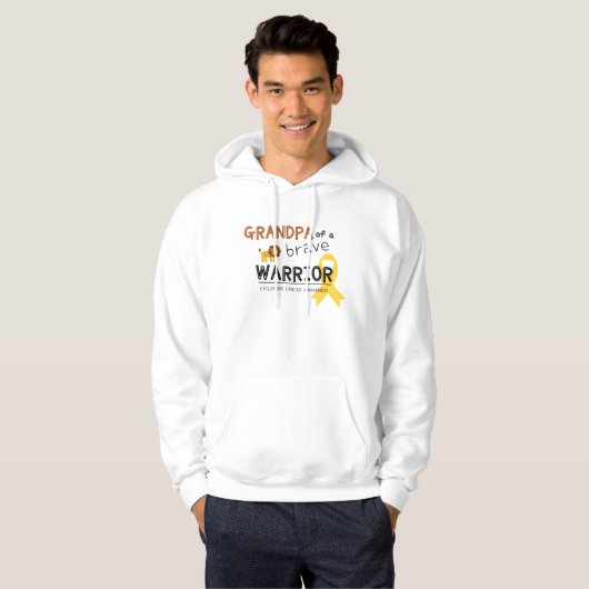 opa dappere booster tegen kanker pullover hoodie (Voorkant volledig)
