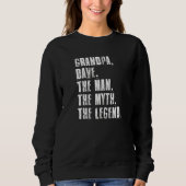 opa Dave het Man de mythe de Legende Funny Dav Trui (Voorkant)